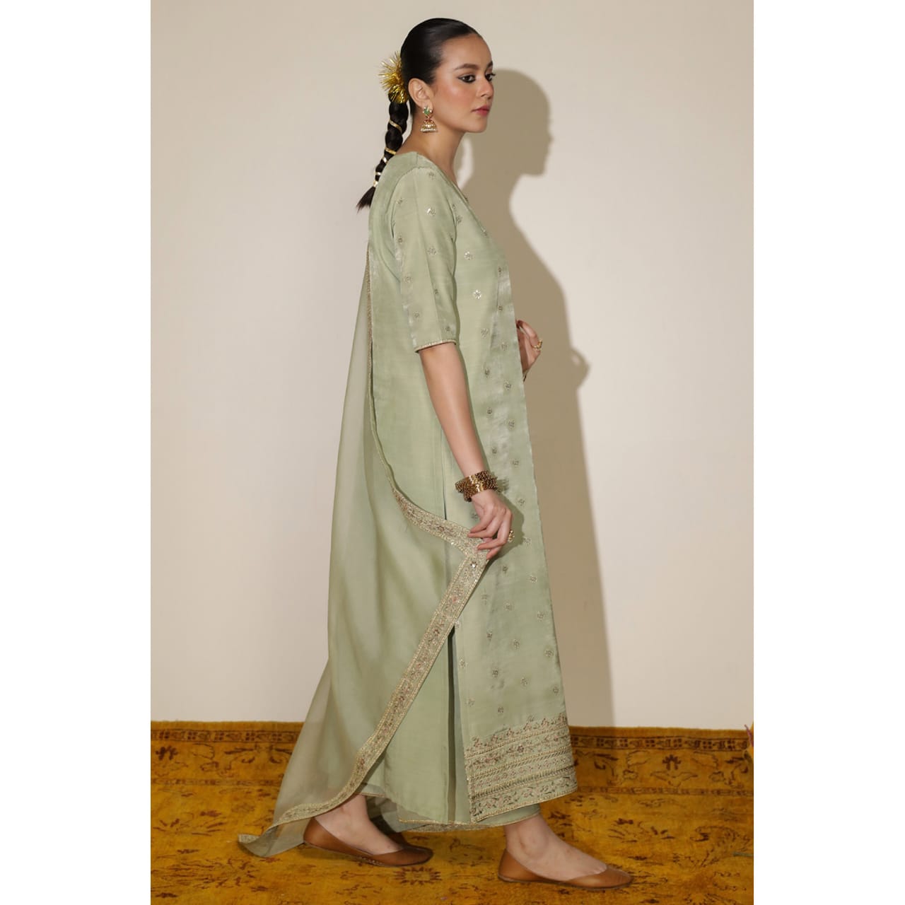 Sea Green Viscose 3-Piece