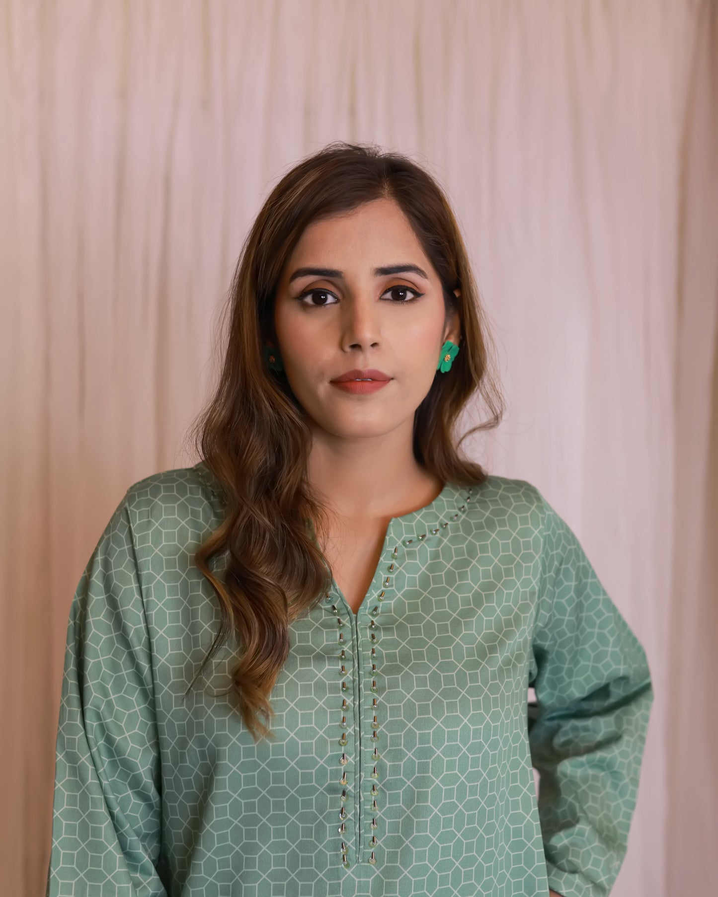 Sea Green Cotton 2-piece