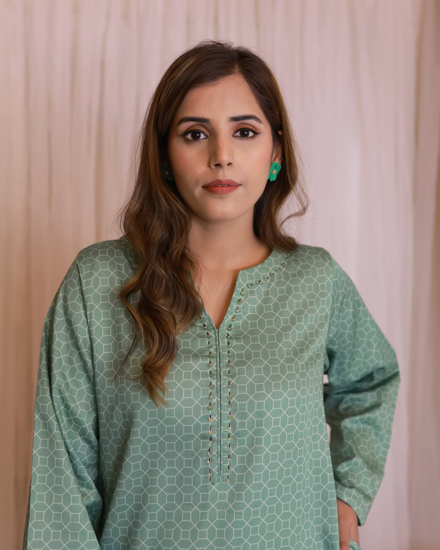 Sea Green Cotton 2-piece