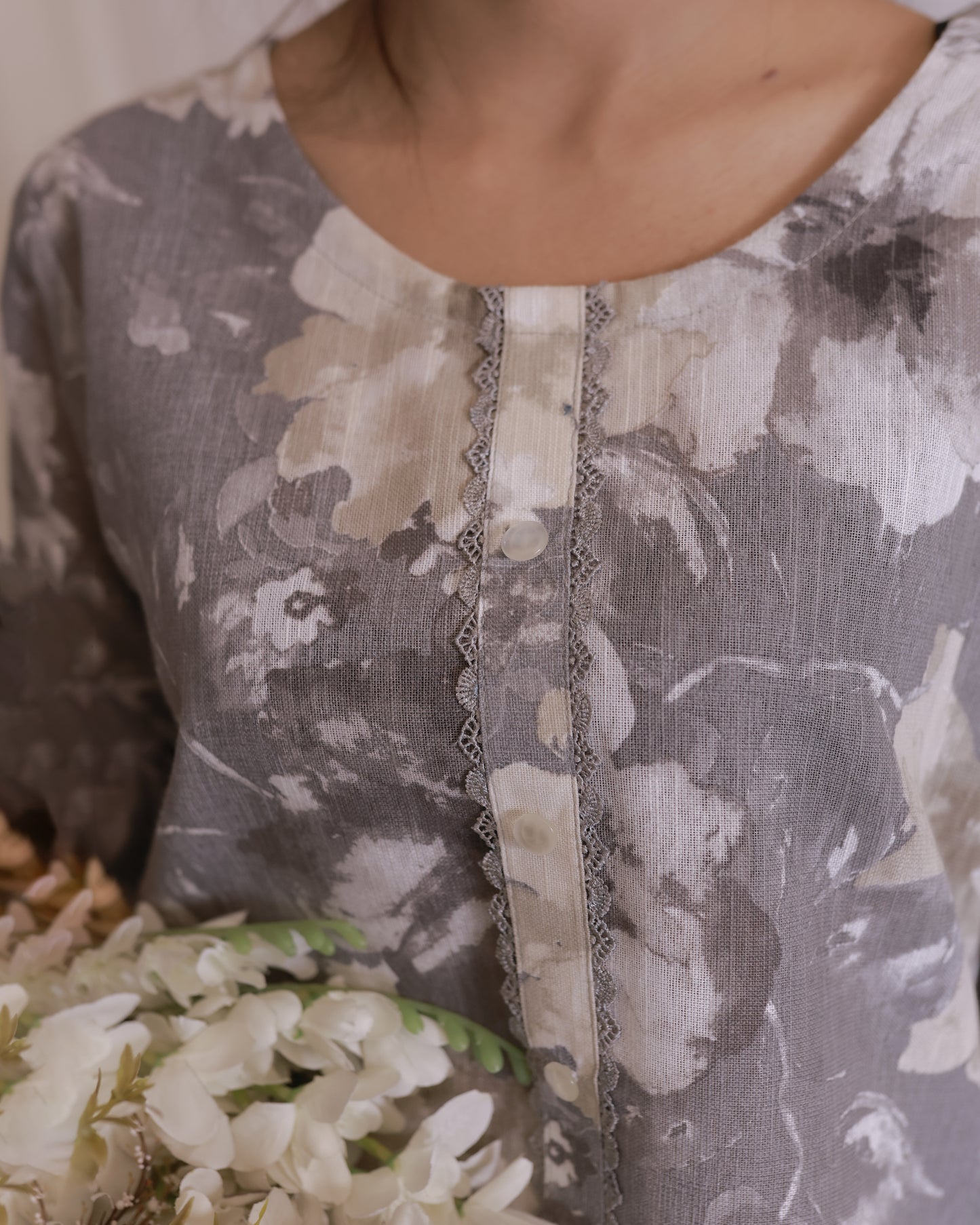 Gray Khaddar 2-piece Stitched Dress