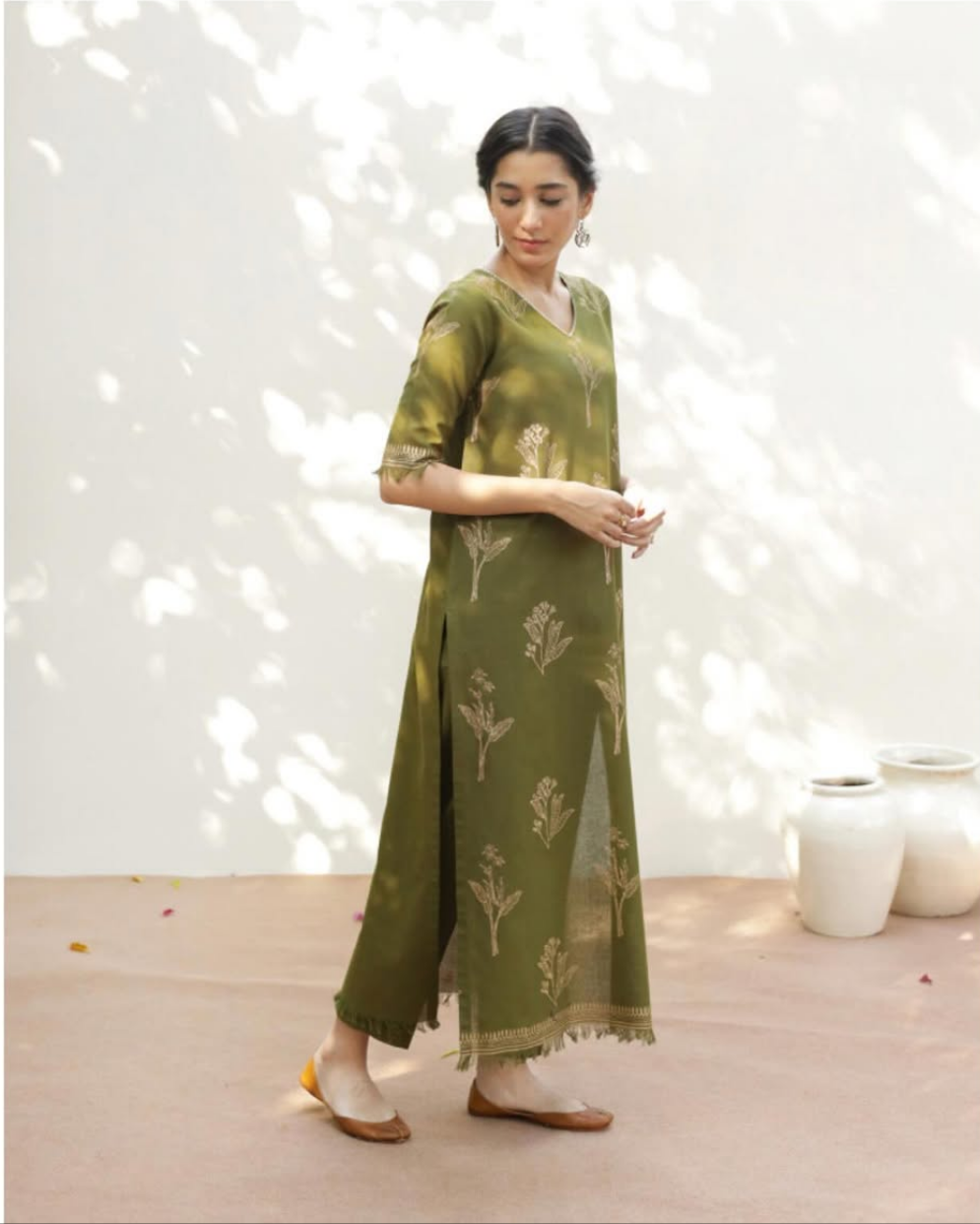 Olive Green Lawn 2-piece