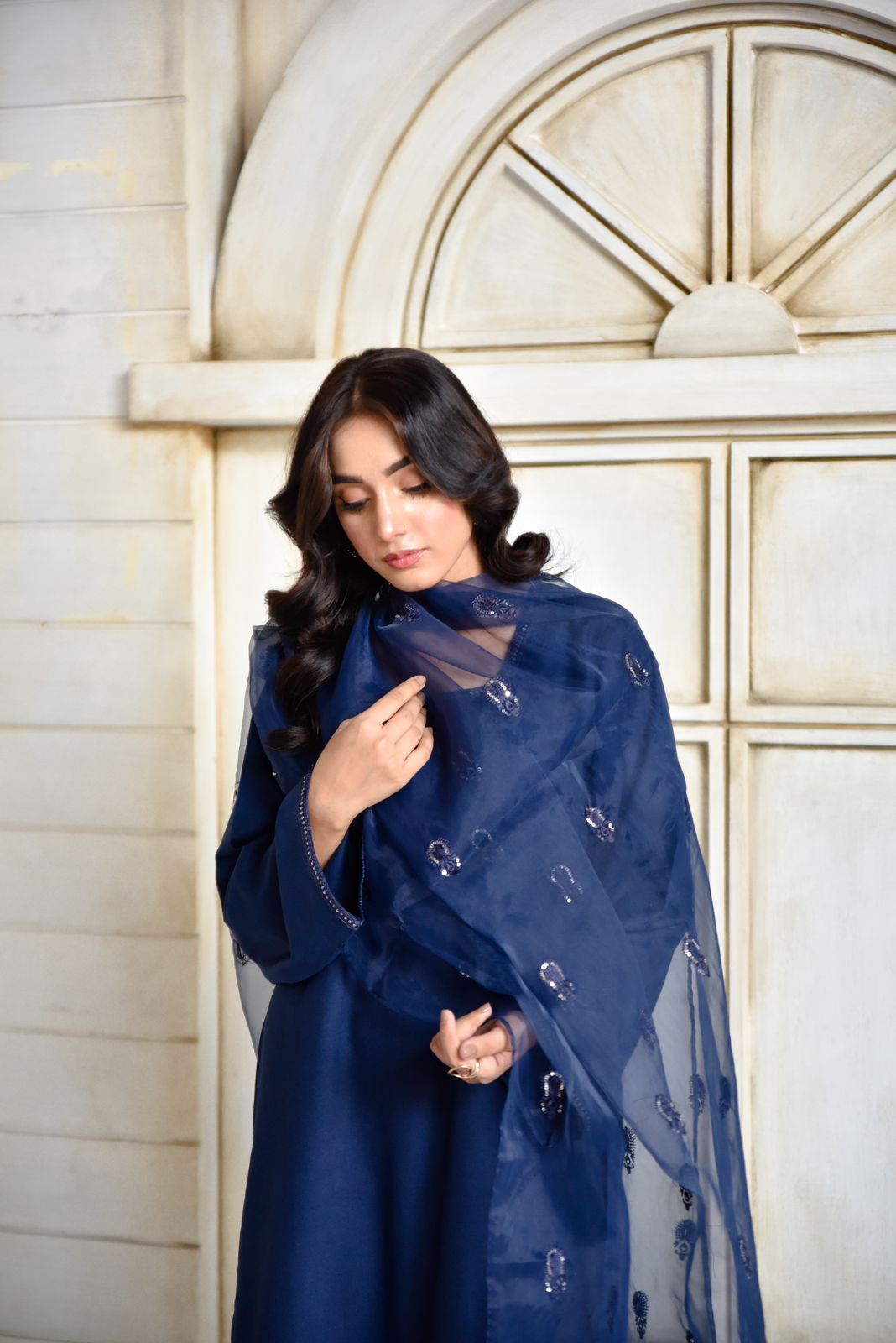 Azure Blue Full Sleeves | 3-Piece Stitched Suit