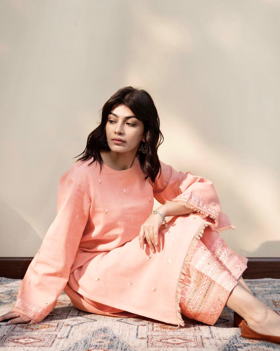 Peach Delight | Dhanak 2-Piece