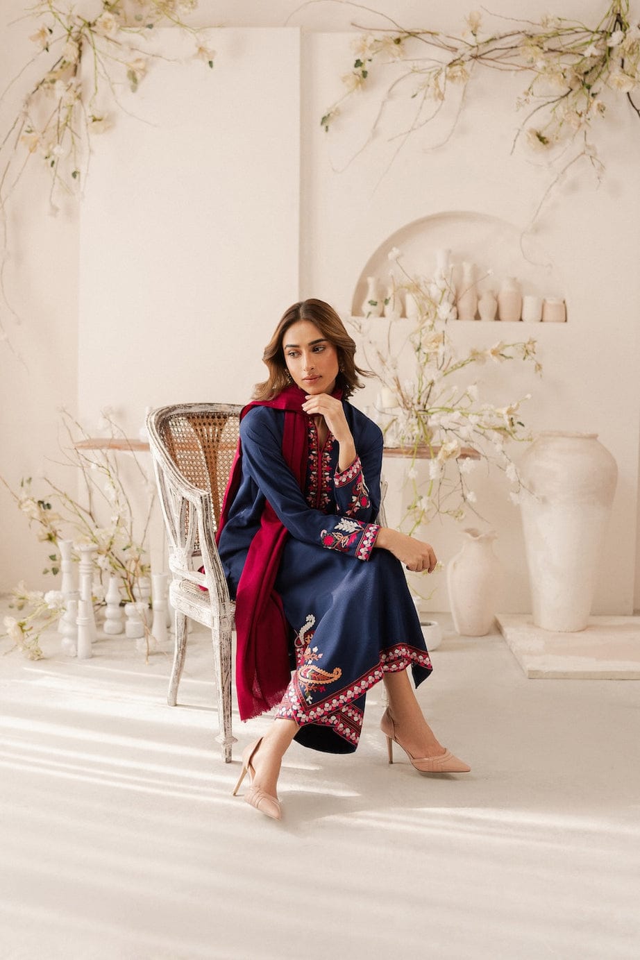 Blue & Red | 3-Piece Stitched Suit