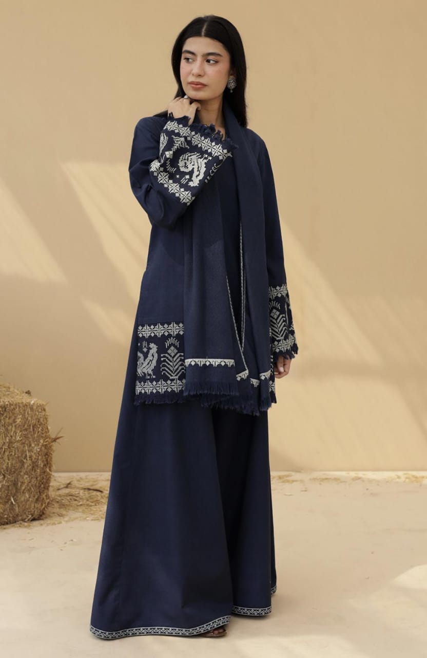 Blue Outfit With Same Shawl