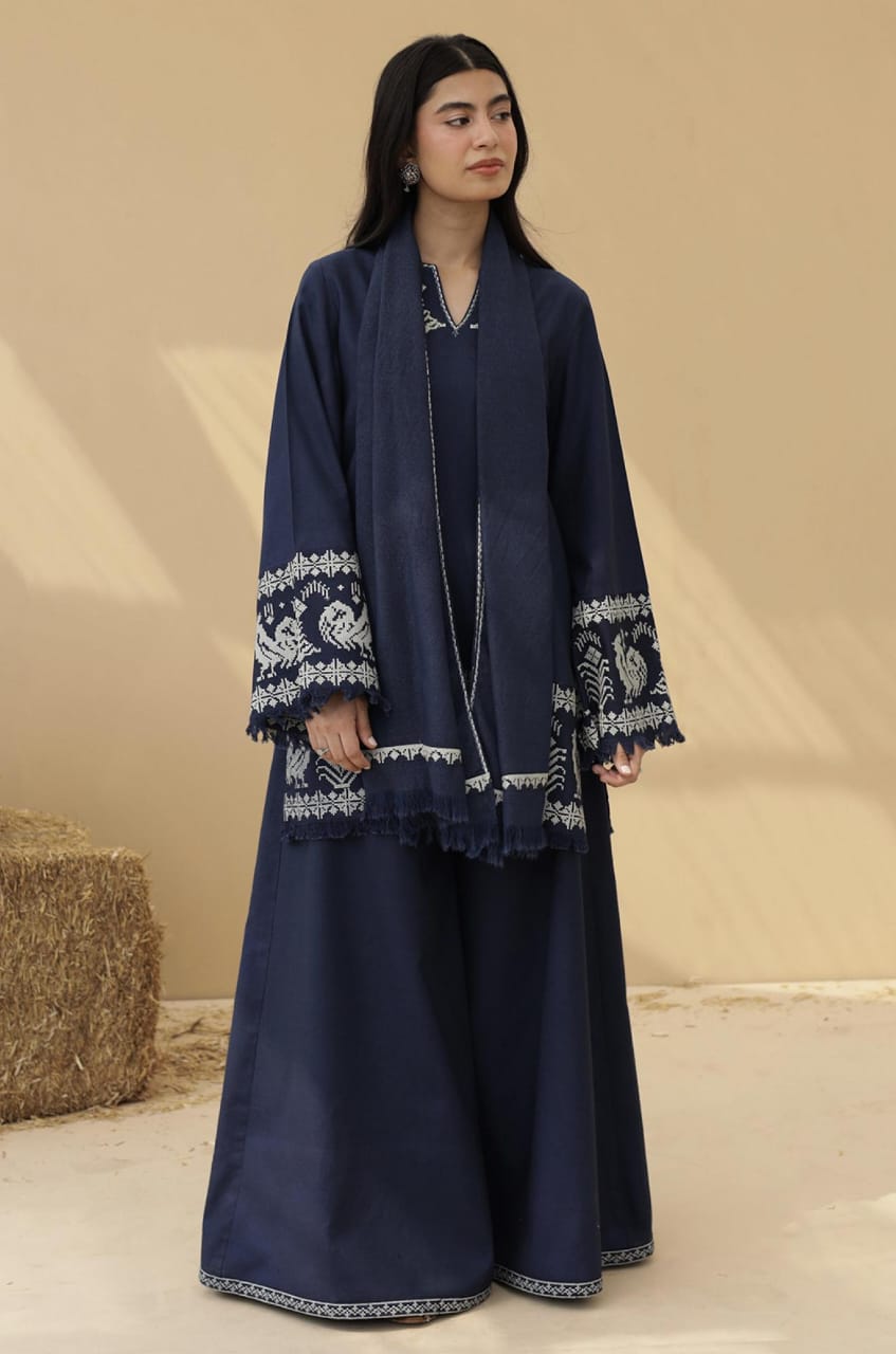 Blue Outfit With Same Shawl