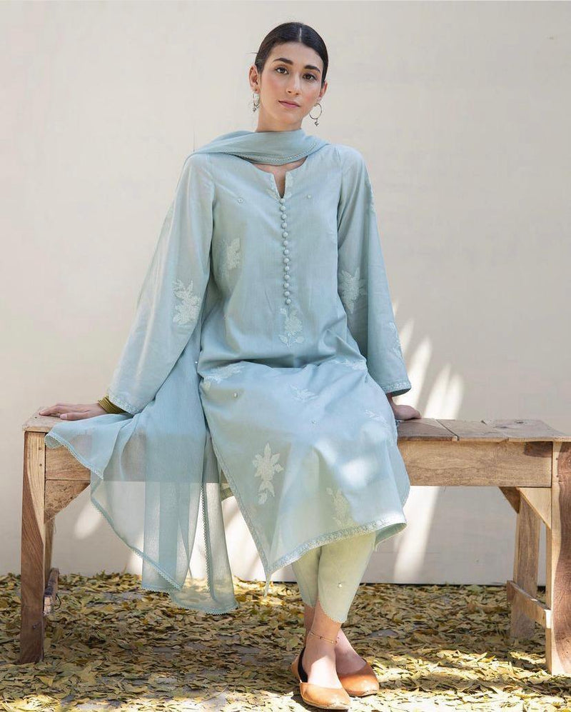 Aquamarine | 3-Piece Stitched Suit
