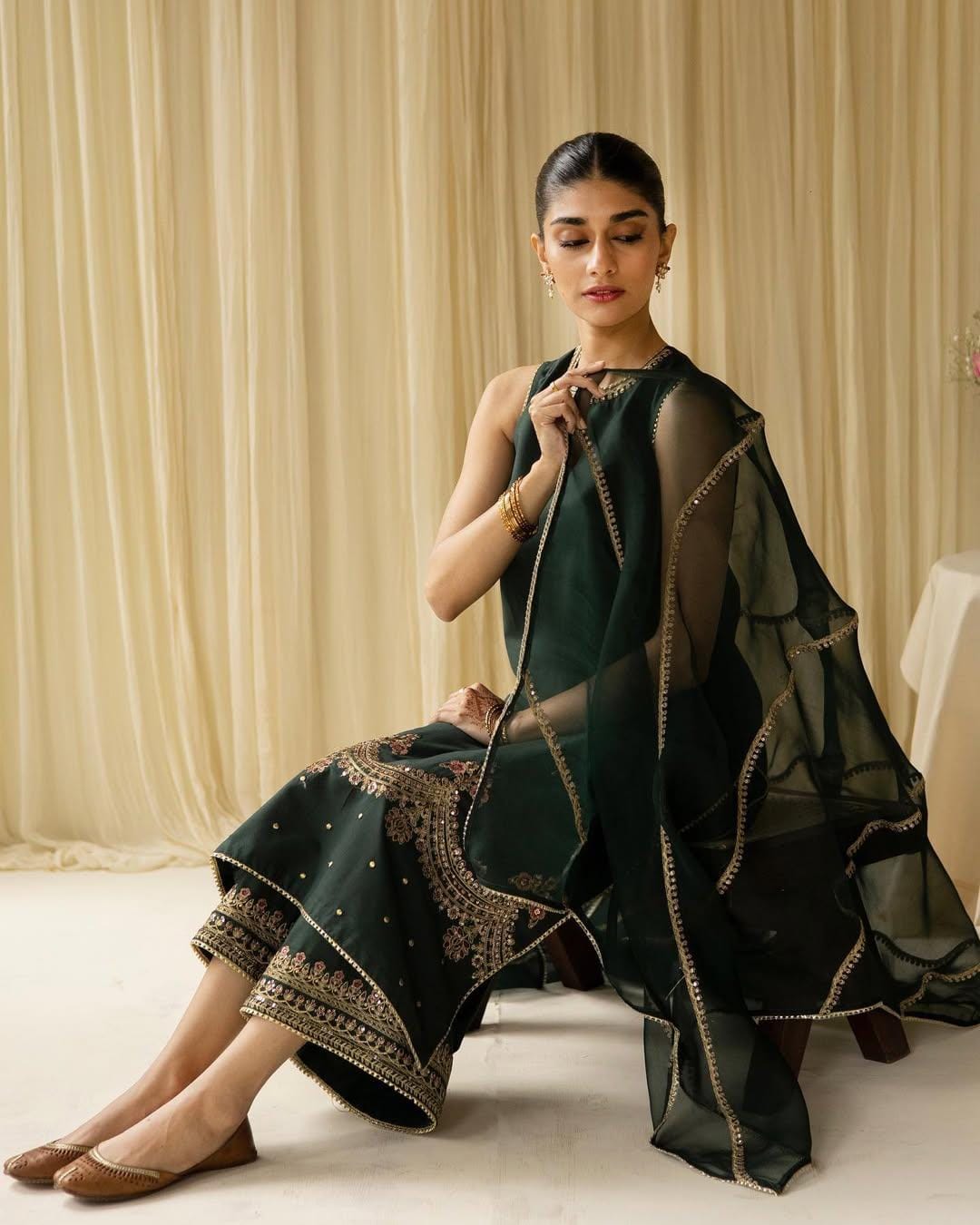 Green Lawn 3-piece Full Sleeves Stitched Dress