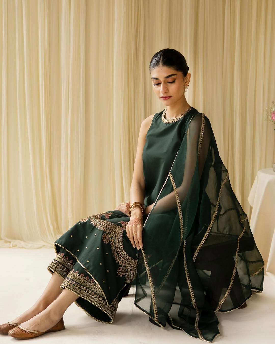 Green Lawn 3-piece Full Sleeves Stitched Dress