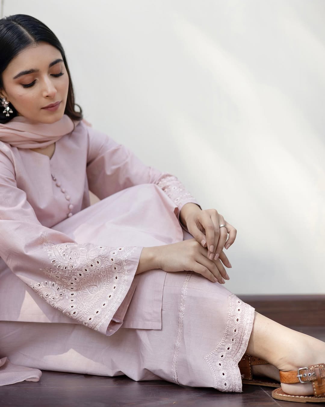 Light Plum Stitched Dress