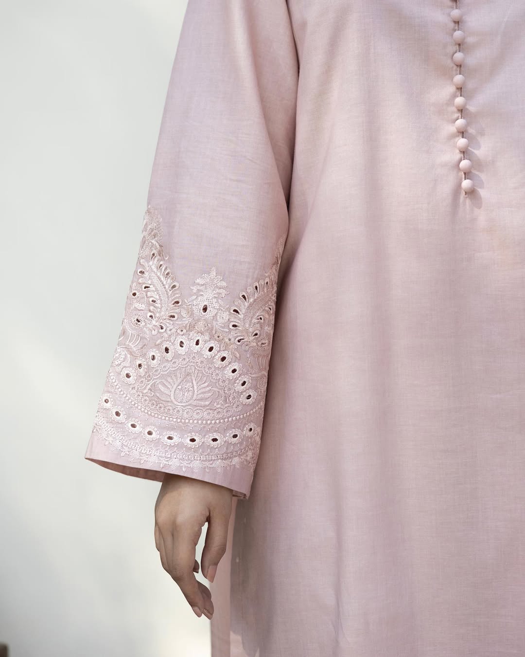 Light Plum Stitched Dress