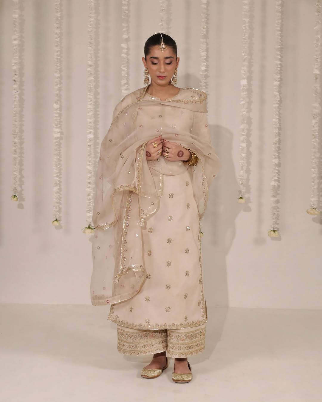Beige Eid Arrival Stitched 3-Piece