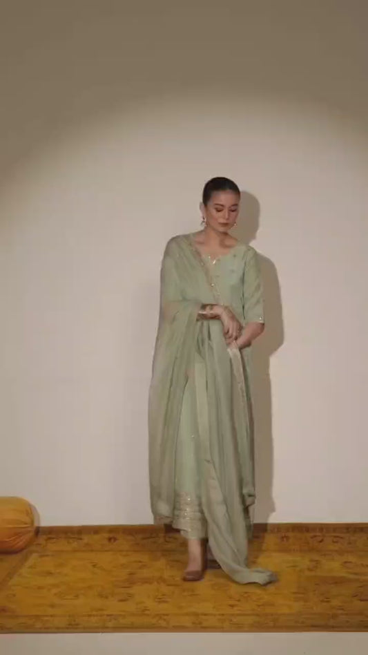 Sea Green Viscose 3-Piece