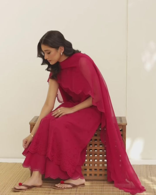 Shocking Pink ✨🦋 Full Sleeve's 3-Piece