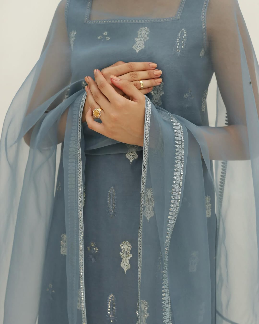 Gray ✨🌚Full Sleeve's Stitched Dress