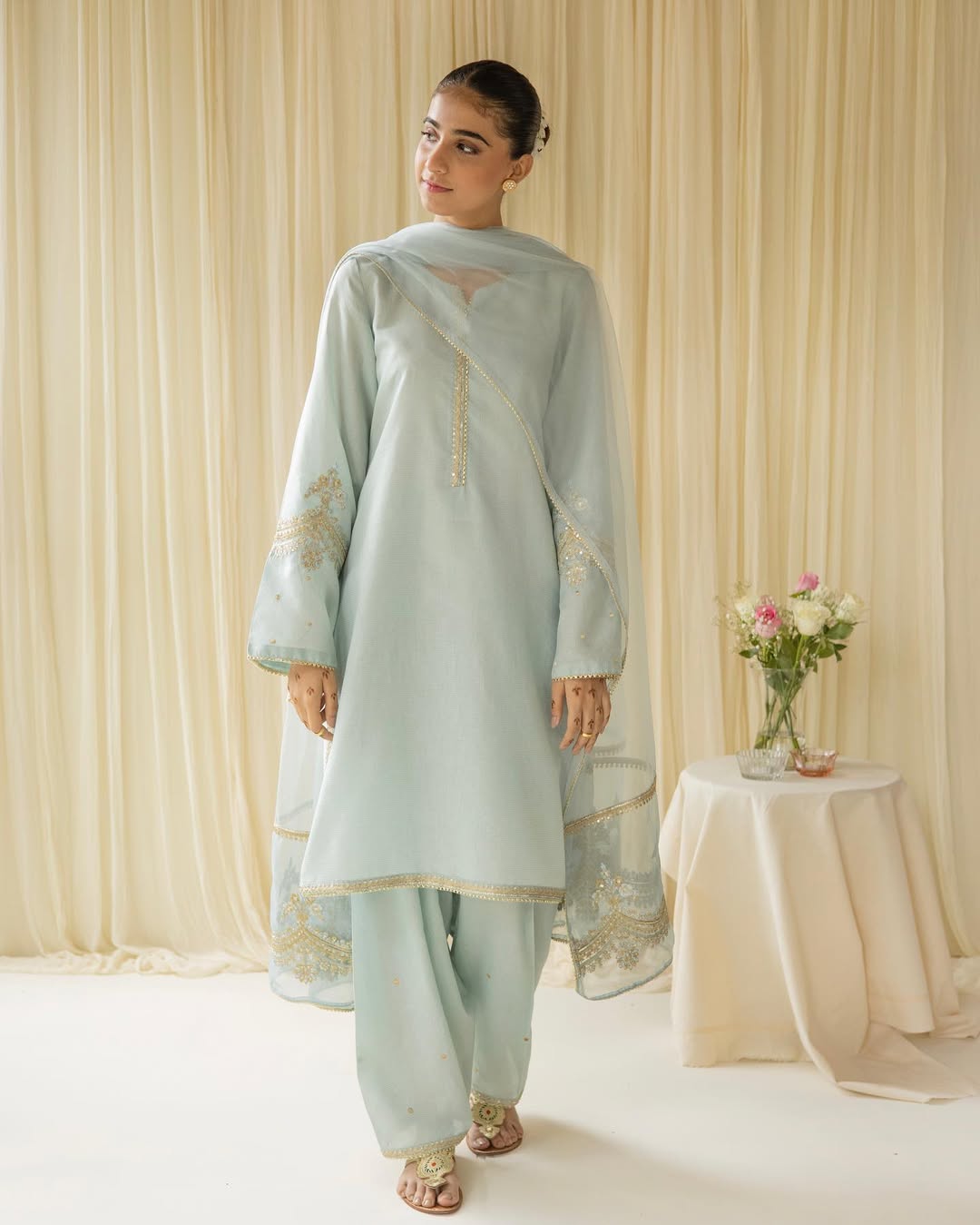 Ocean haze 3-piece Stiched Dress