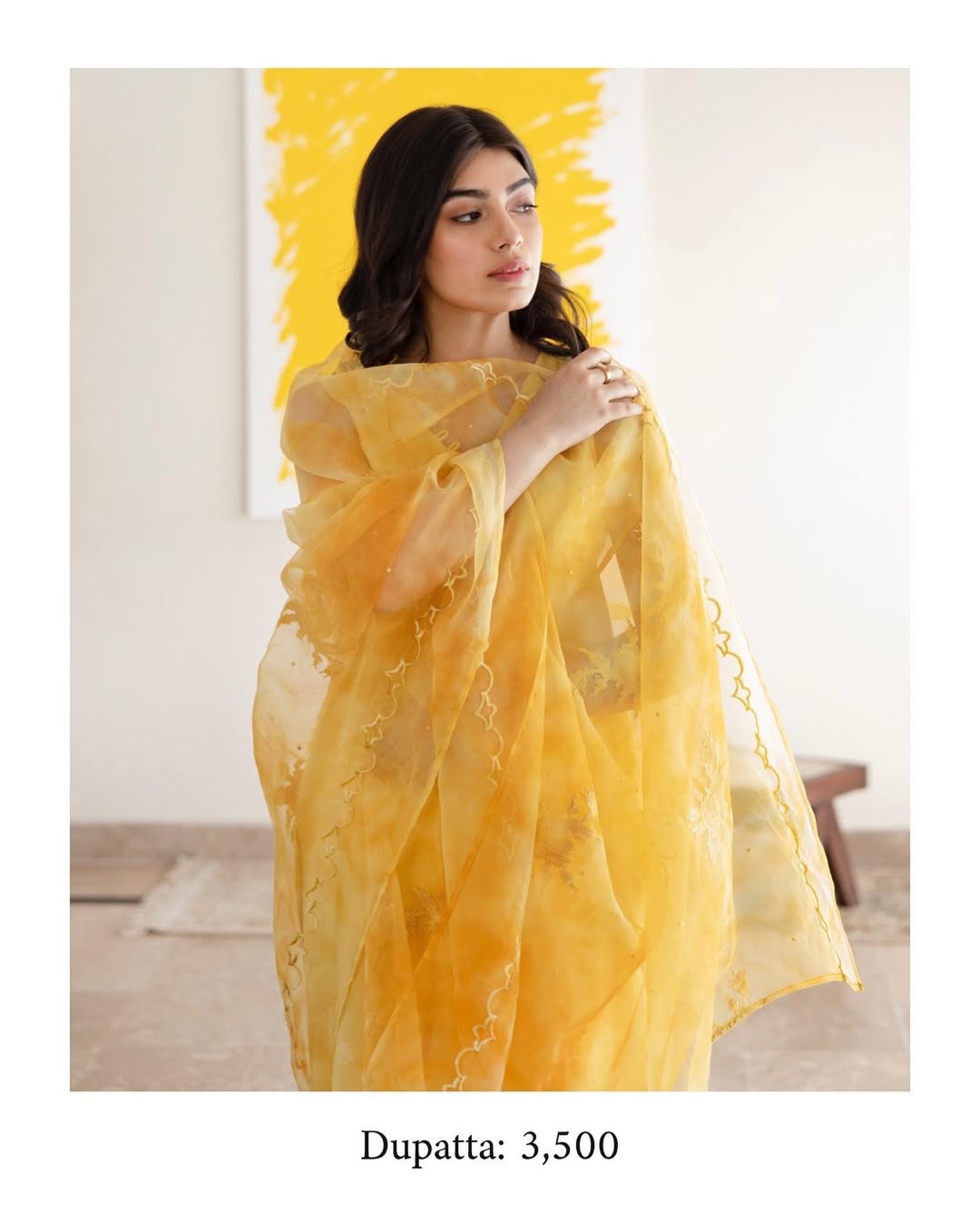 Mellow Yellow Full Sleeve 3-piece Stiched Dress