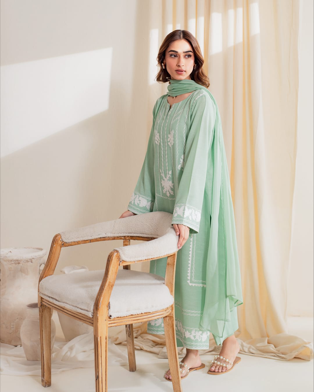 Mint Green Stitched outfit