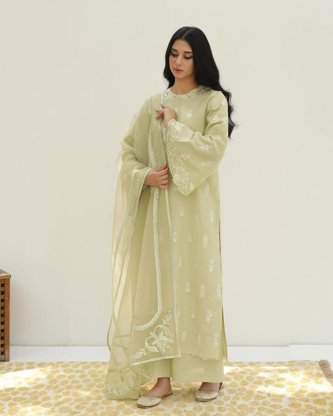 Apple Green Lawn 3-piece Stiched Dress