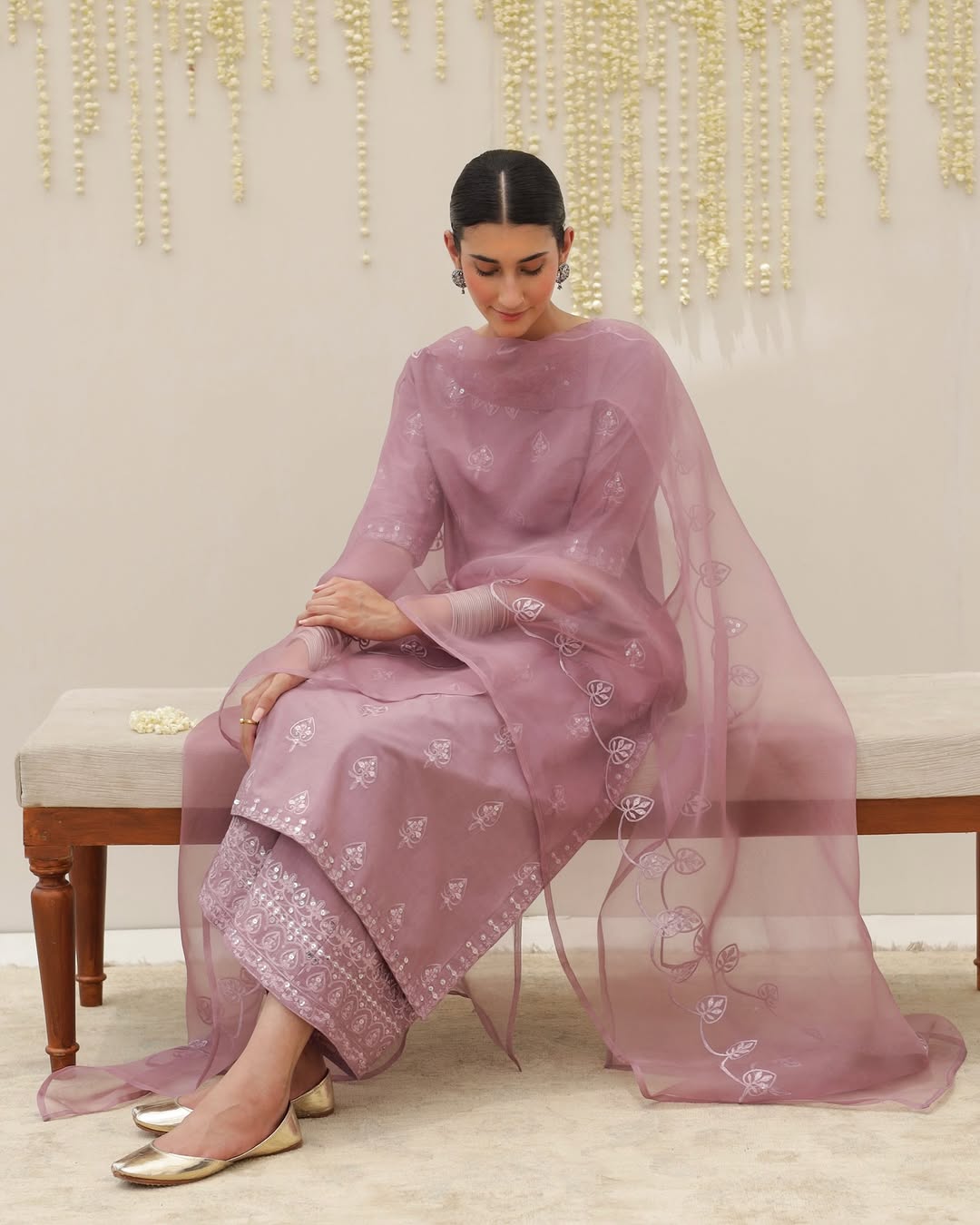 Lilac 💝 Cotton Stitched Dress