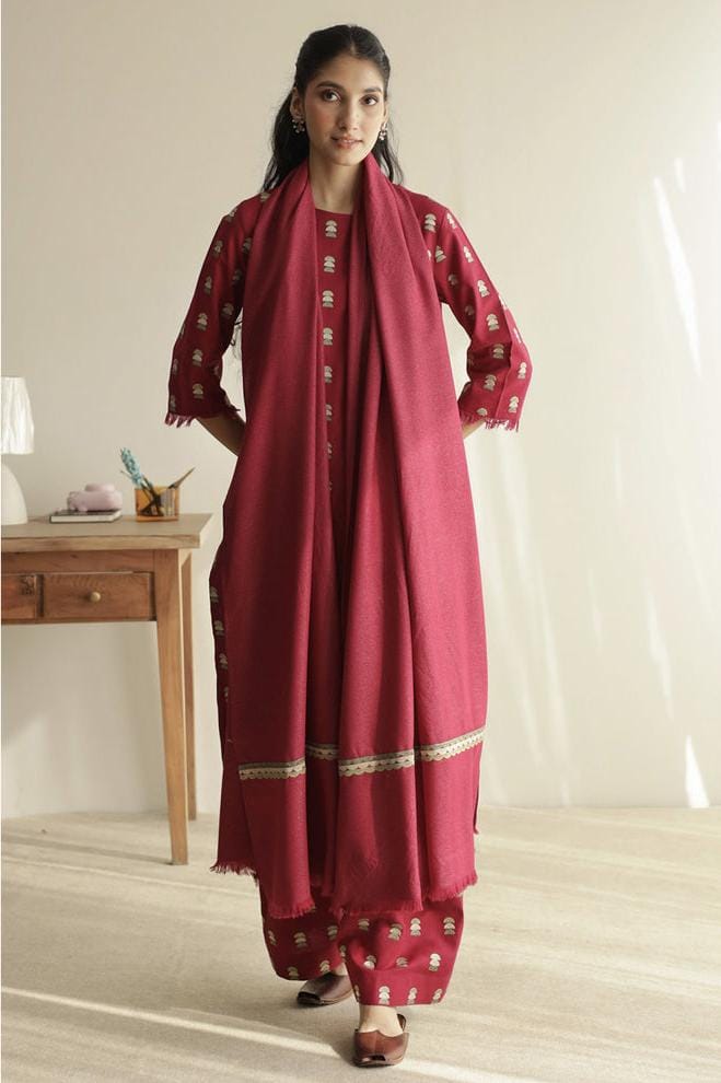 Red Embroidered (3piece) outfit