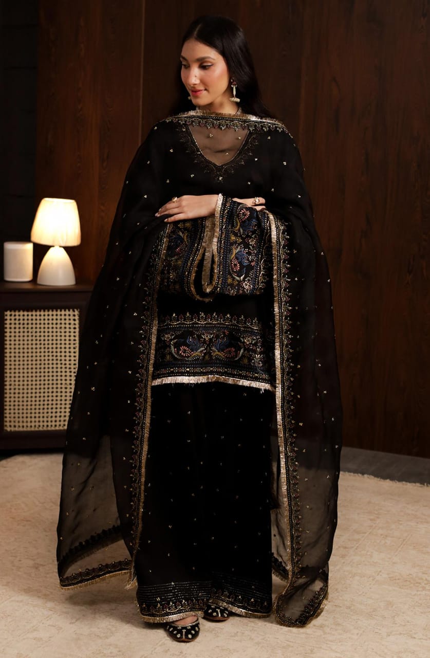 Black Embroidered (3piece) outfit