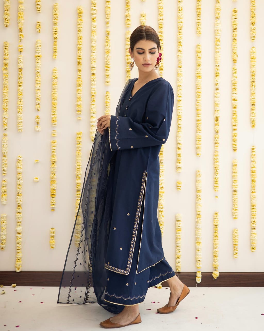 Blue winter's stitched🪡outfit (3 piece)