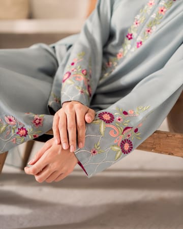 Aqua Stone Embroidered Stitched Outfit