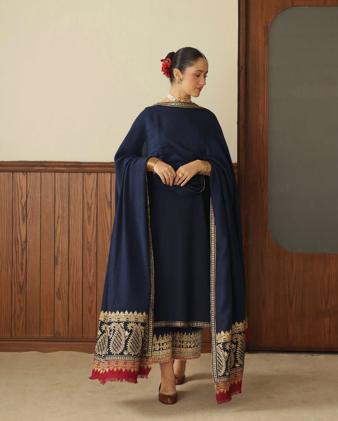 Blue Berry Full Sleeve 3-piece Stiched Dress