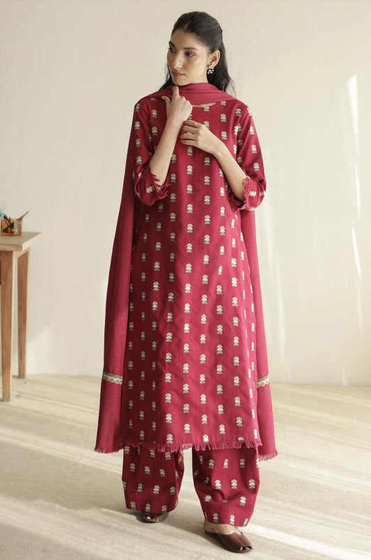 Red Embroidered (3piece) outfit