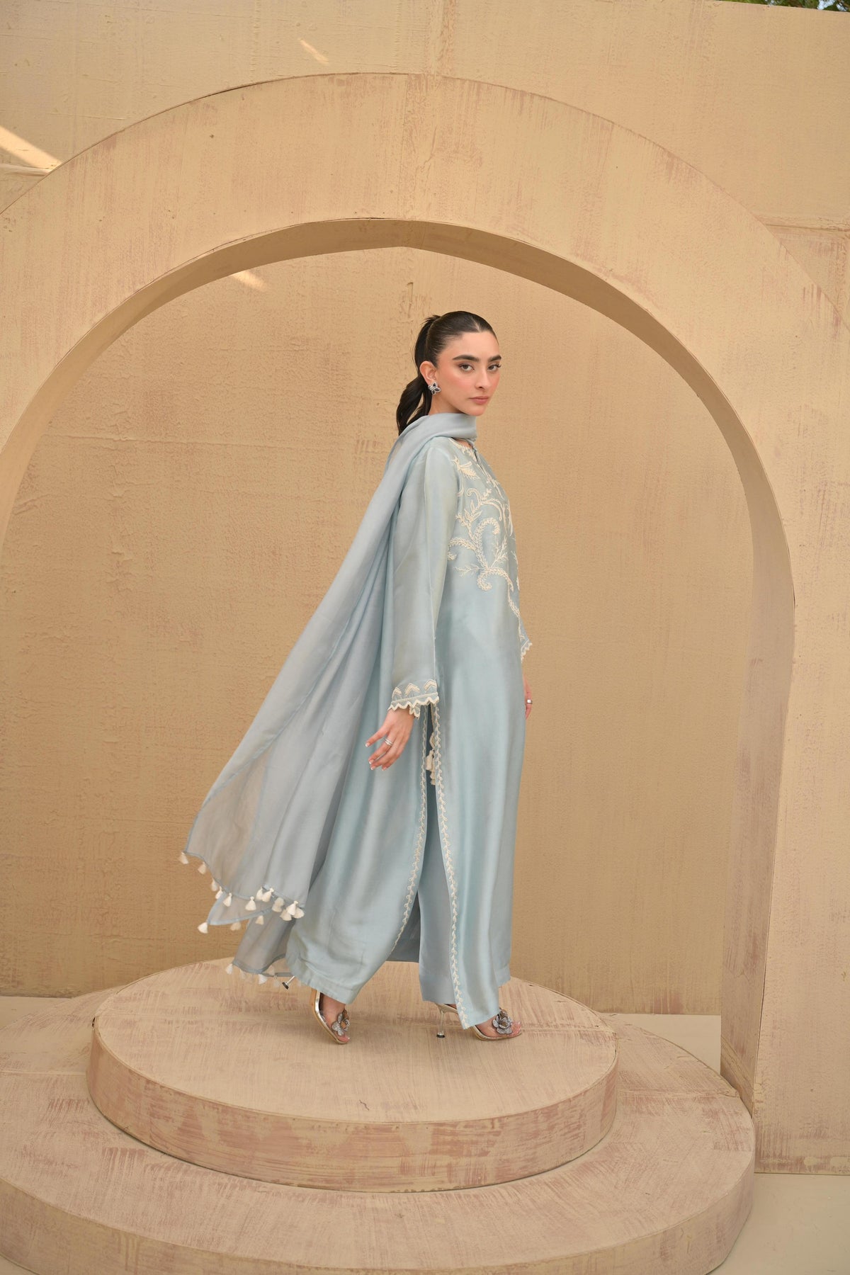 Light Sky 3-piece Stitched outfit
