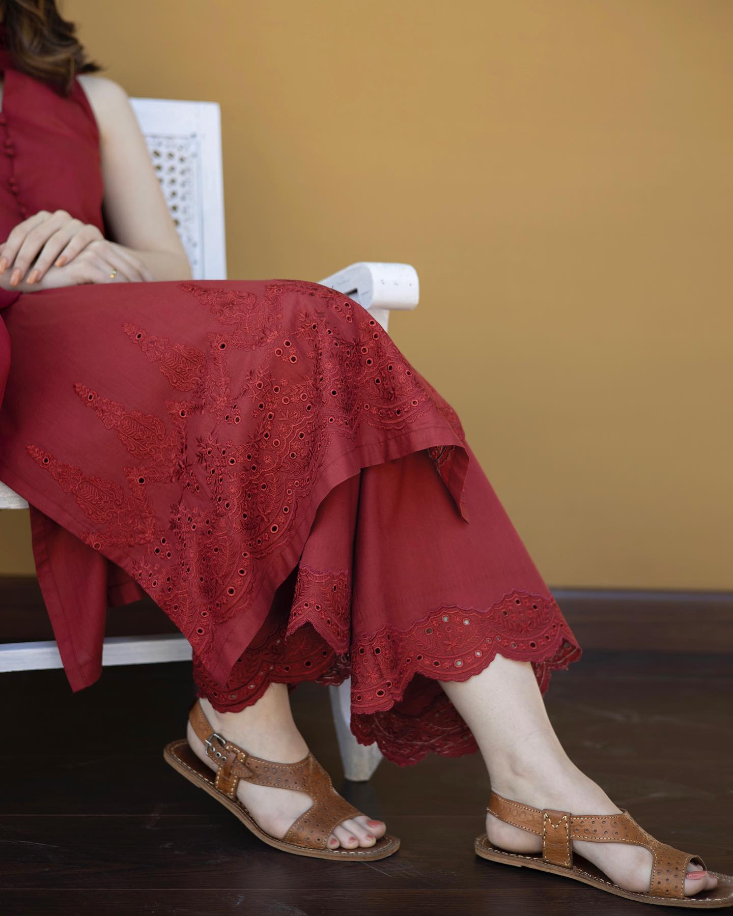 Deep Maroon💄Stitched🪡outfit