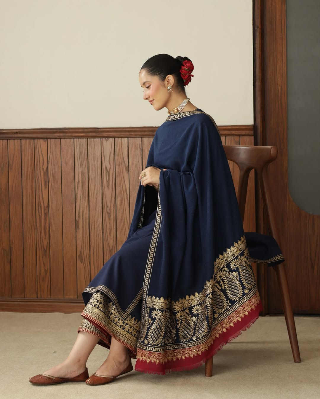 Blue Berry Full Sleeve 3-piece Stiched Dress