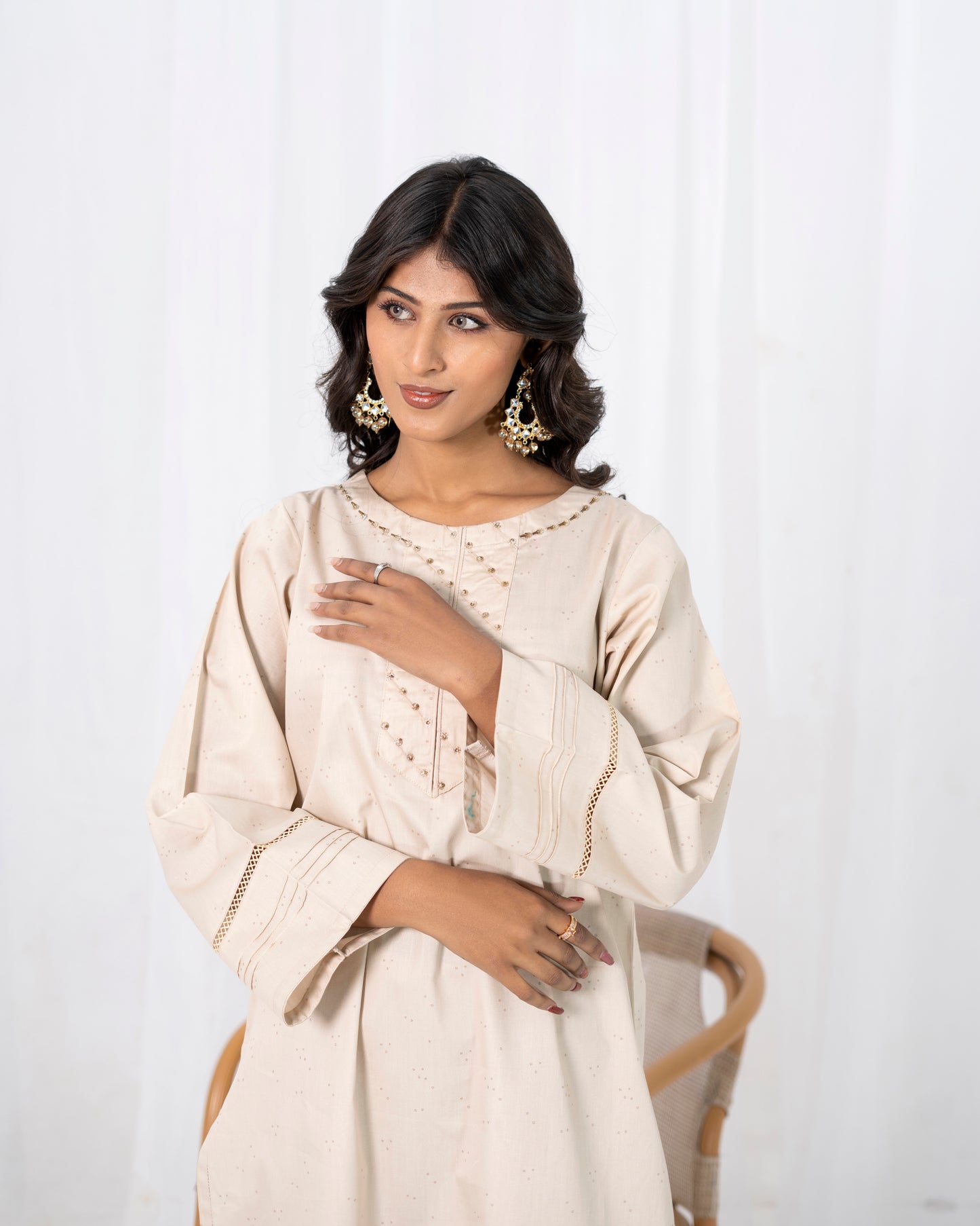 Light Skin Cotton Satin 2-piece