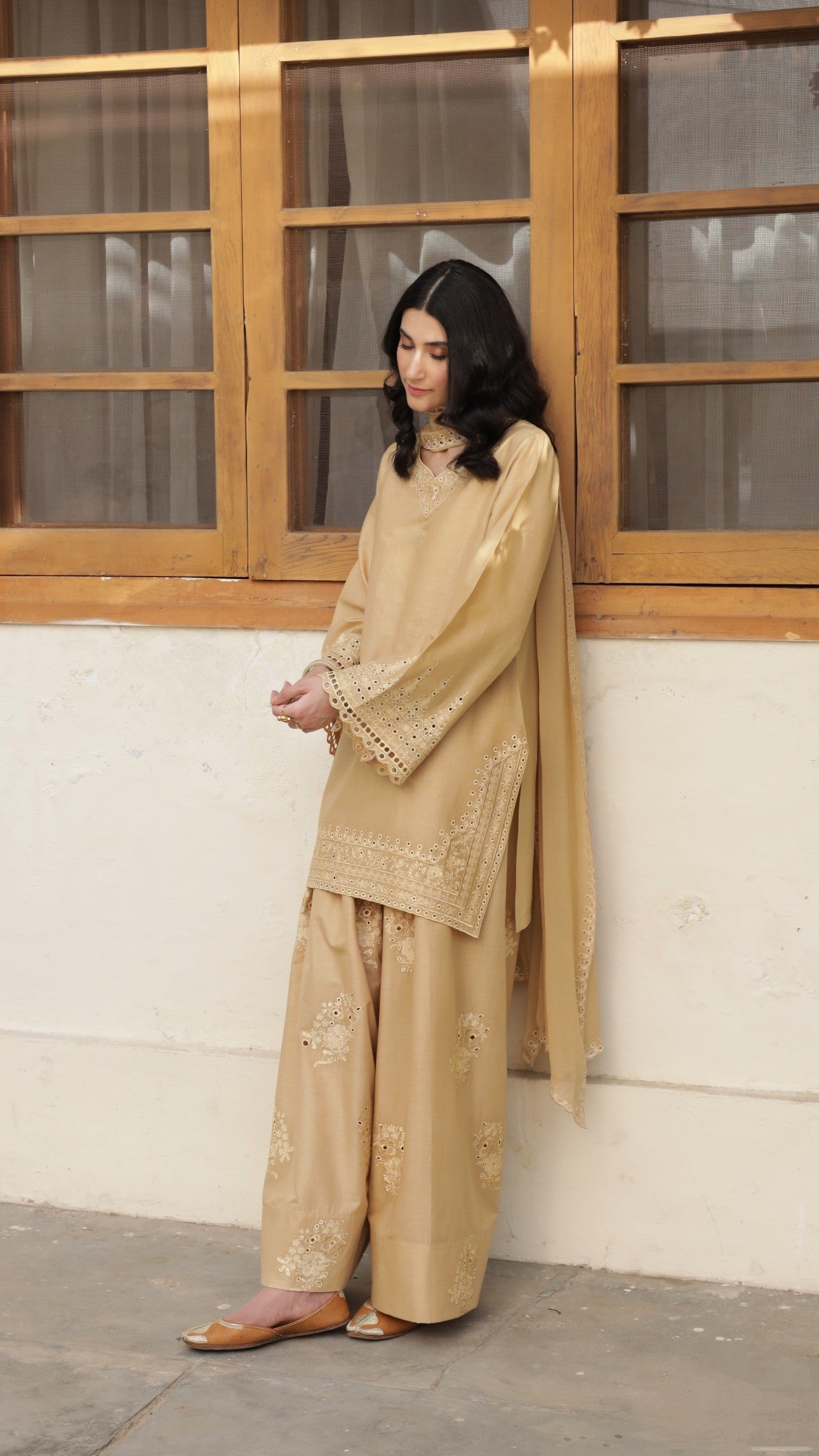 Caramel Stitched Outfit