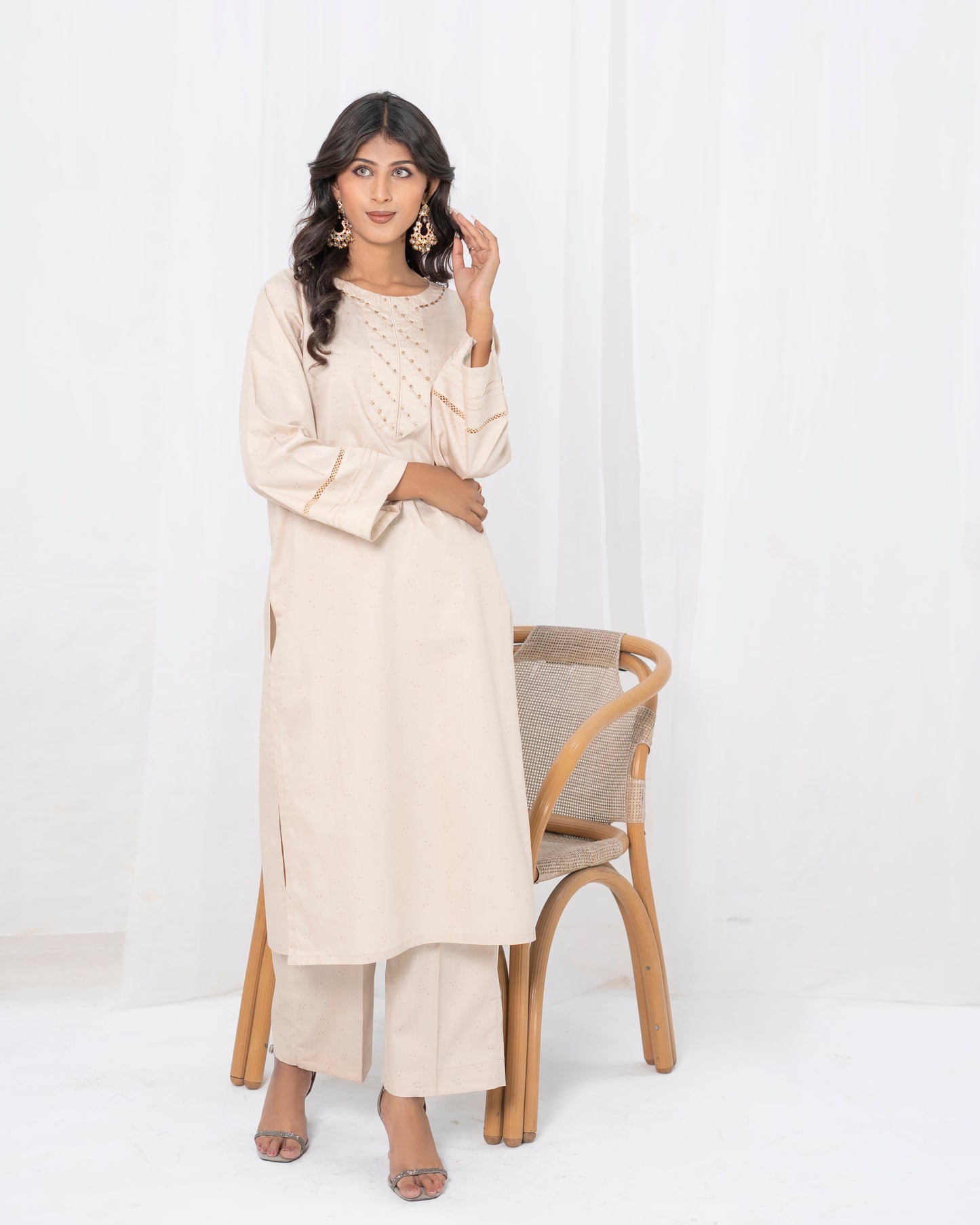 Light Skin Cotton Satin 2-piece