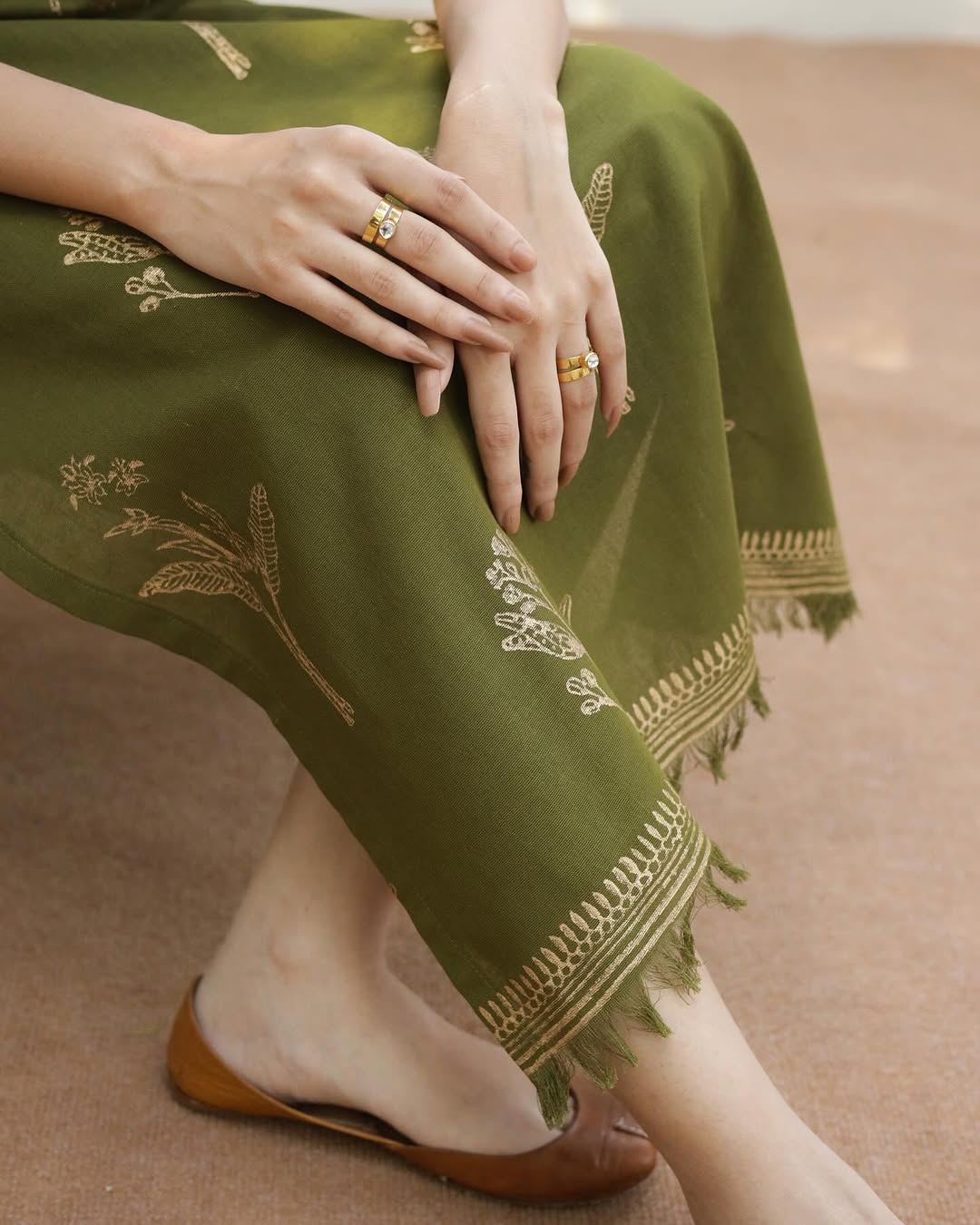 Olive Green Lawn 2-piece