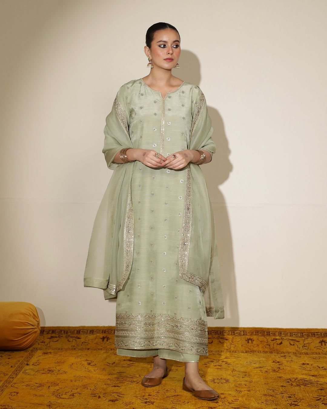 Sea Green Viscose 3-Piece