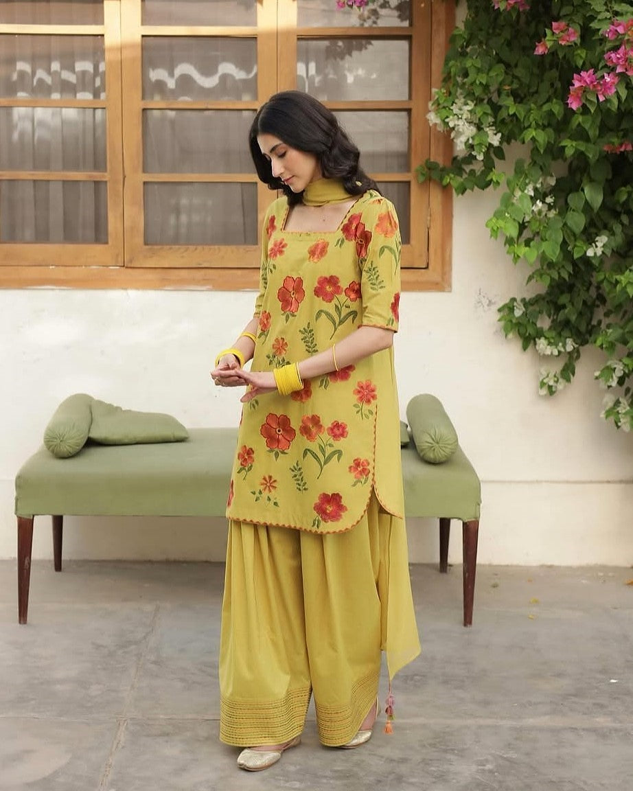 Olive Yellow Outfit Full Sleeve's