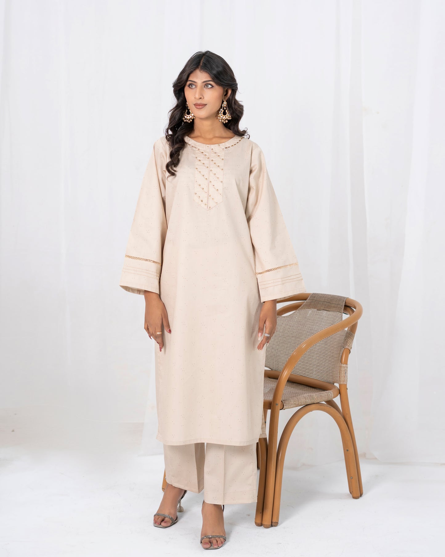 Light Skin Cotton Satin 2-piece