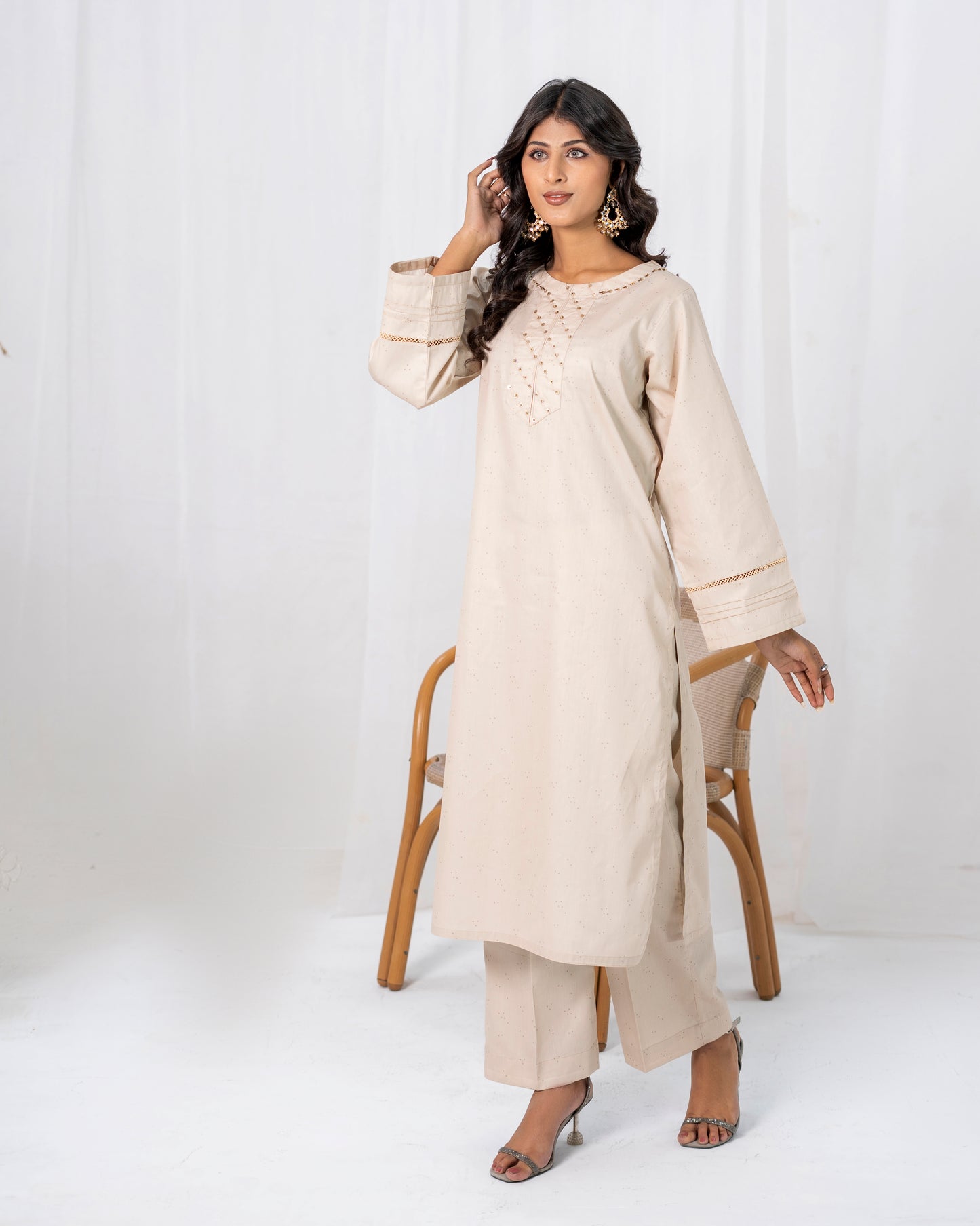 Light Skin Cotton Satin 2-piece