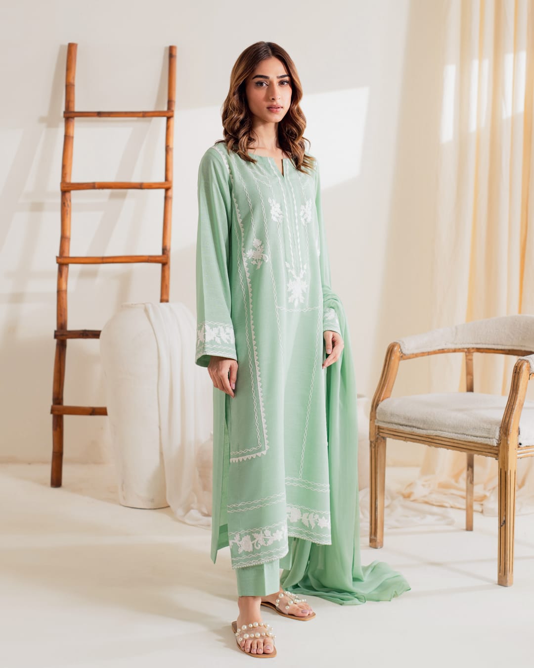 Mint Green Stitched outfit