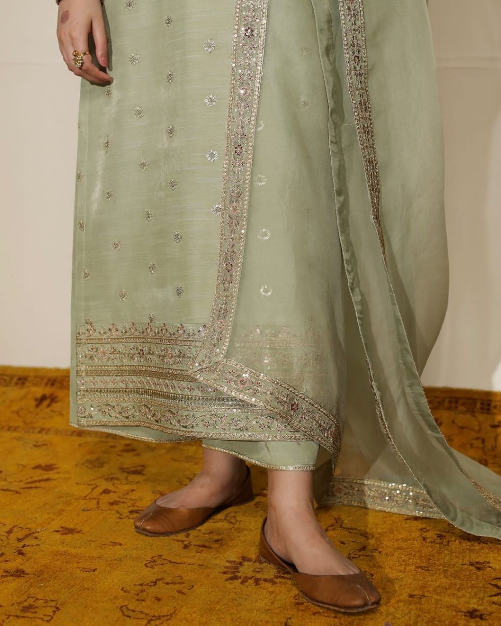 Sea Green Viscose 3-Piece