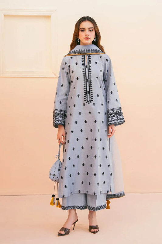 Blue Gray Stitched outfit